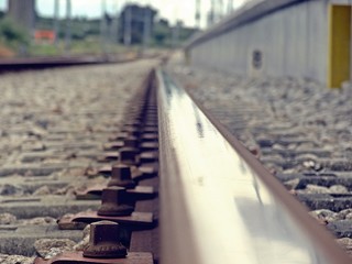 rail at an abandoned railway station