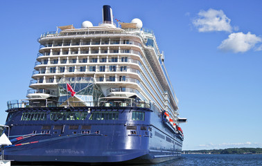 TUI Cruises cruiseship or cruise ship liner Mein Schiff 4 during dream vacation on Caribbean...