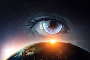 Abstract high tech eye concept