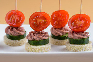 Canape with pasty