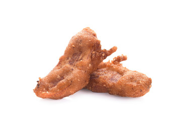 Thai fried banana isolated on white background