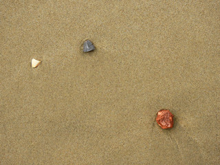 stone on sand beach