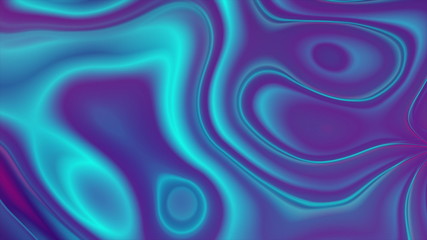 Abstract blue and purple refracted liquid waves background