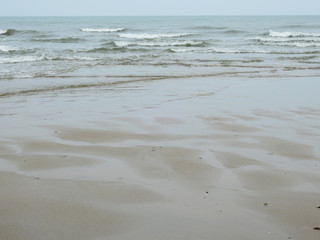 Low tide of the beach