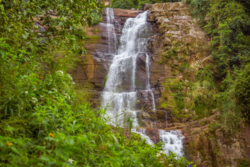 Fototapeta premium Beautiful waterfall in Sri Lanka