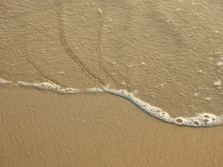 soft wave of the sea on sand beach