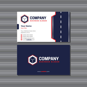 Road Business Card Design for Car, Taxi, Transportation Business
