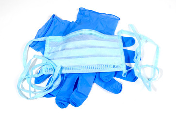 Covid-19, Coronovirus. medical masks and gloves close-up