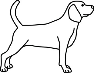 An icon illustration of a Beagle