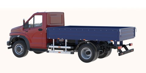 3D rendering of a brand-less generic utility truck