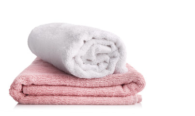 Obraz na płótnie Canvas Bath towels isolated on white
