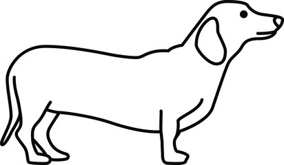 Obraz premium An icon illustration of a Dachshund