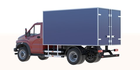 3D rendering of a brand-less generic utility truck