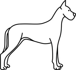 Fototapeta premium An icon illustration of a Doberman