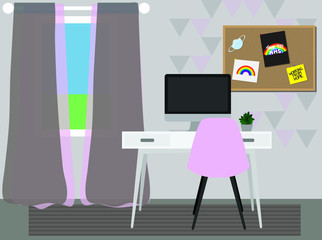 Working from home during the 2020 Coronavirus Pandemic vector