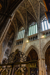 Fototapeta na wymiar Cathedrale Saint Andre interior in Bordeaux, France