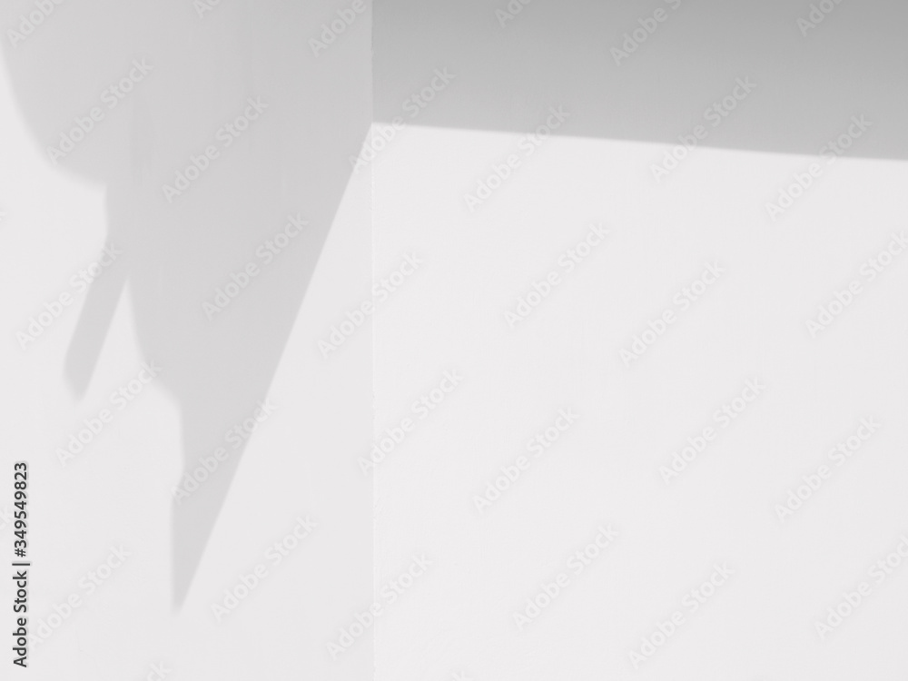 Poster shadow on corner of white wall