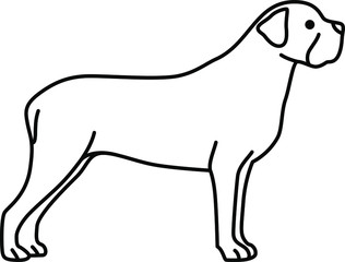An icon illustration of a Mastiff