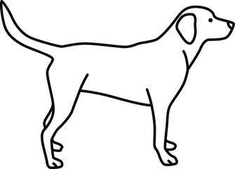 An icon illustration of a Labrador
