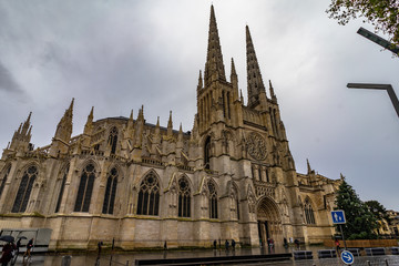 Fototapeta premium Cathedrale Saint Andre and Pey Berland Tower in Bordeaux, France