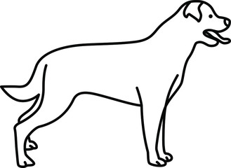An icon illustration of a Rottweiler