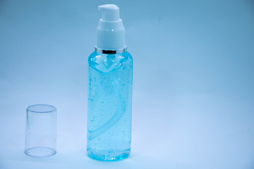 Alcohol gel in bottles