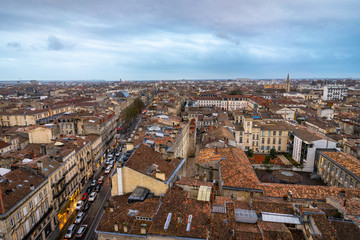 Cathedrale Saint Andre and Pey Berland Tower in Bordeaux, France