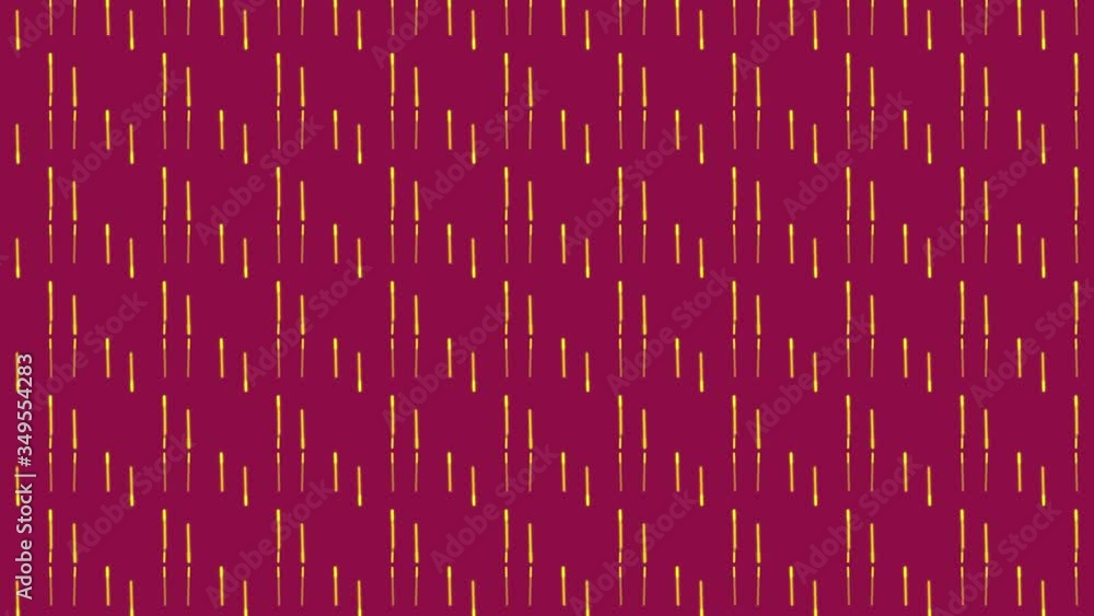 Aufkleber neon abstract bright mosaic yellow lines at pink background. animated background particles. loopable
