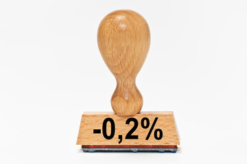 Stempel Minus 0,2 Prozent