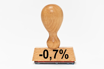 Stempel Minus 0,7 Prozent