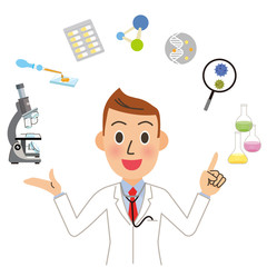 医者　研究者　男性　医療スタッフ