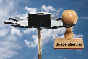 Stempel Suspendierung