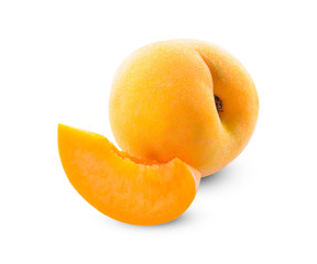 peaches isolated on a white background.