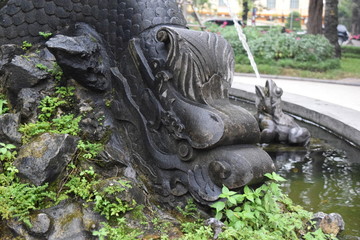 Fototapeta na wymiar The pattern of the fountain in Vietnam.