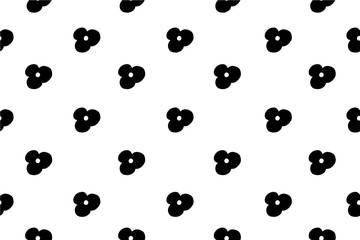 Black and white abstract seamless pattern. Vector simple background
