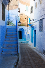 Chefchouen Moroccan blue city in the mountains 
