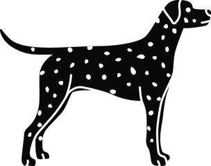 An icon illustration of a Dalmatian