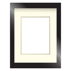 Photo Frame Black with transparent background