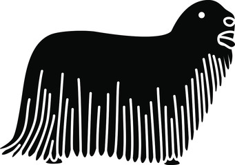 An icon illustration of a Komondor