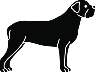 An icon illustration of a Mastiff