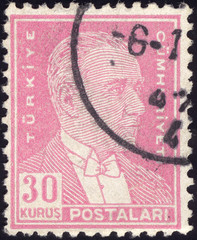 Postage stamps of the Republic of Turkey is offset printing Postal Telegraph and Telephone...