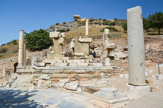 The ruins of the ancient city of Ephesus in Turkey. Temenos