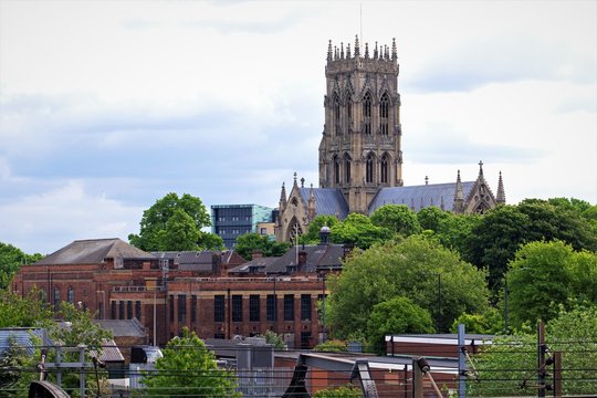 St George's Minster and The Hub, in Doncaster, South Yorkshire, England.