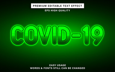 covid 19 text effect