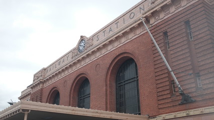 Fototapeta premium Auckland old train station innovated as a guest hotels with ancient architecture, New Zealand