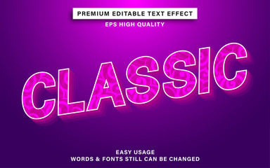 classic text effect