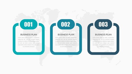 colorfull Infographic Template for Business Target with Number and Icon