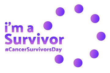 National Cancer Survivors Day. June. Holiday concept. Template for background, banner, card, poster with text inscription. Vector EPS10 illustration.