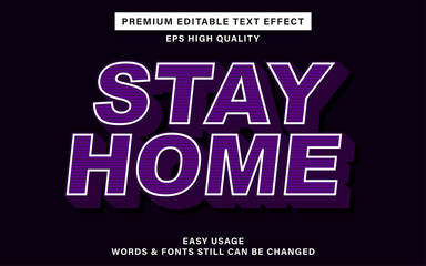 Naklejka na ściany i meble stay home text effect