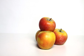a pile of apples isolated on white background